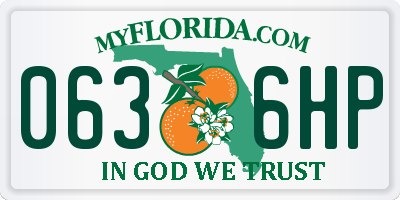 FL license plate 0636HP