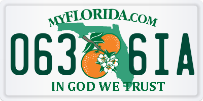 FL license plate 0636IA