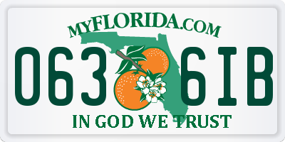 FL license plate 0636IB