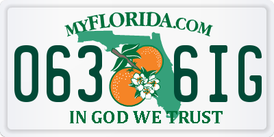 FL license plate 0636IG