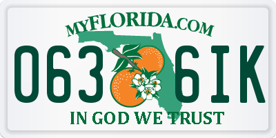 FL license plate 0636IK