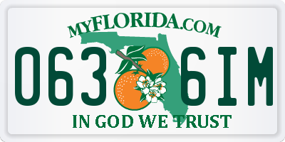 FL license plate 0636IM