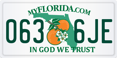FL license plate 0636JE