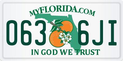 FL license plate 0636JI