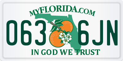 FL license plate 0636JN