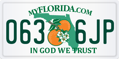 FL license plate 0636JP