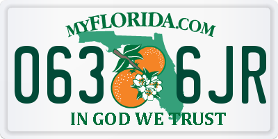 FL license plate 0636JR