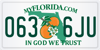 FL license plate 0636JU