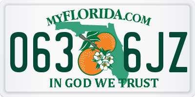 FL license plate 0636JZ