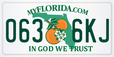 FL license plate 0636KJ