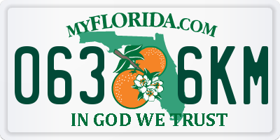 FL license plate 0636KM