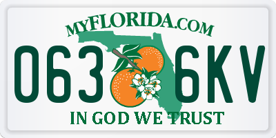 FL license plate 0636KV