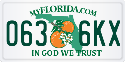FL license plate 0636KX