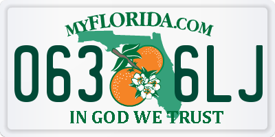 FL license plate 0636LJ