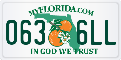 FL license plate 0636LL