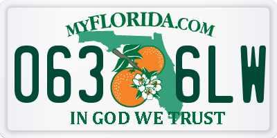 FL license plate 0636LW