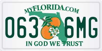 FL license plate 0636MG