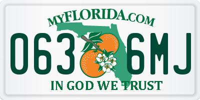 FL license plate 0636MJ