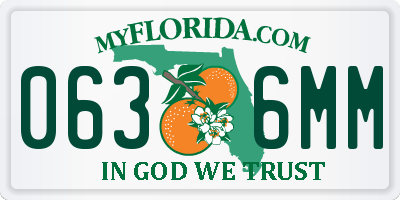 FL license plate 0636MM