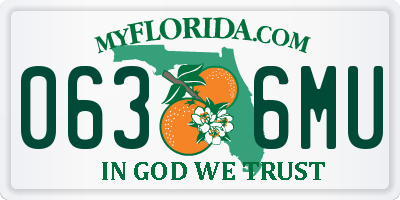 FL license plate 0636MU