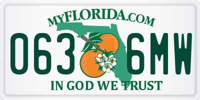 FL license plate 0636MW