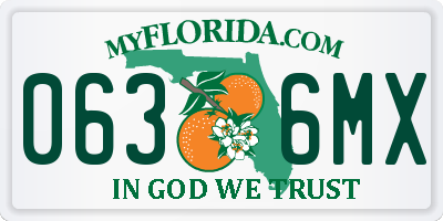 FL license plate 0636MX