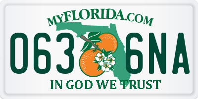 FL license plate 0636NA