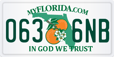 FL license plate 0636NB