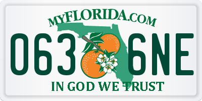 FL license plate 0636NE