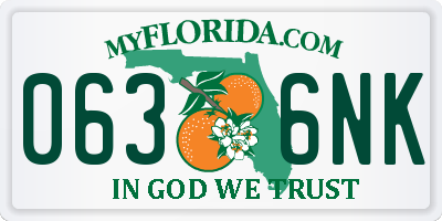 FL license plate 0636NK