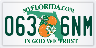 FL license plate 0636NM