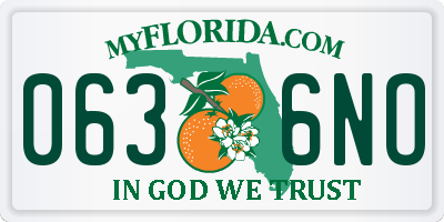 FL license plate 0636NO