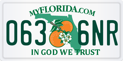 FL license plate 0636NR