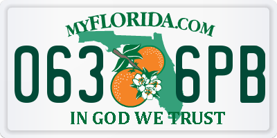 FL license plate 0636PB