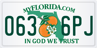 FL license plate 0636PJ