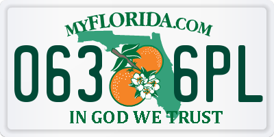 FL license plate 0636PL