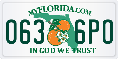 FL license plate 0636PO