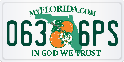 FL license plate 0636PS