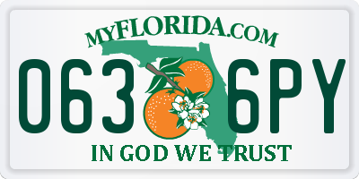 FL license plate 0636PY