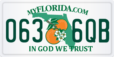 FL license plate 0636QB