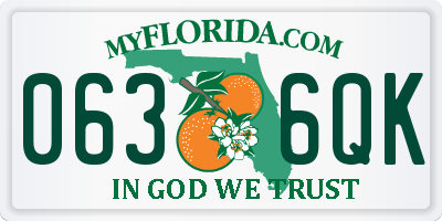 FL license plate 0636QK