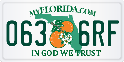 FL license plate 0636RF
