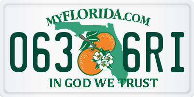 FL license plate 0636RI