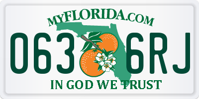 FL license plate 0636RJ