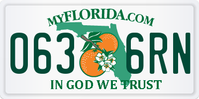 FL license plate 0636RN