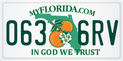 FL license plate 0636RV