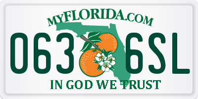 FL license plate 0636SL