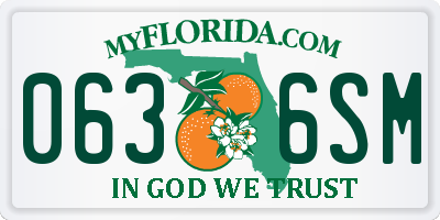 FL license plate 0636SM
