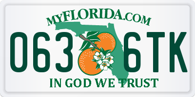 FL license plate 0636TK