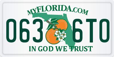 FL license plate 0636TO